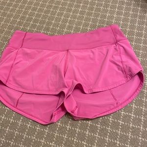 Lululemon speed up shorts sonic pink 2.5 inch